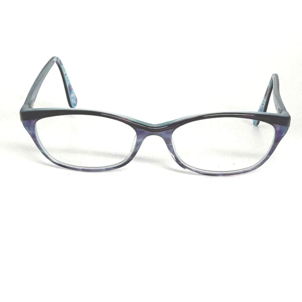 Lilly Pulitzer Clotilde Eyeglasses Purple Teal Marble‎ 52-16-135 PU 22192